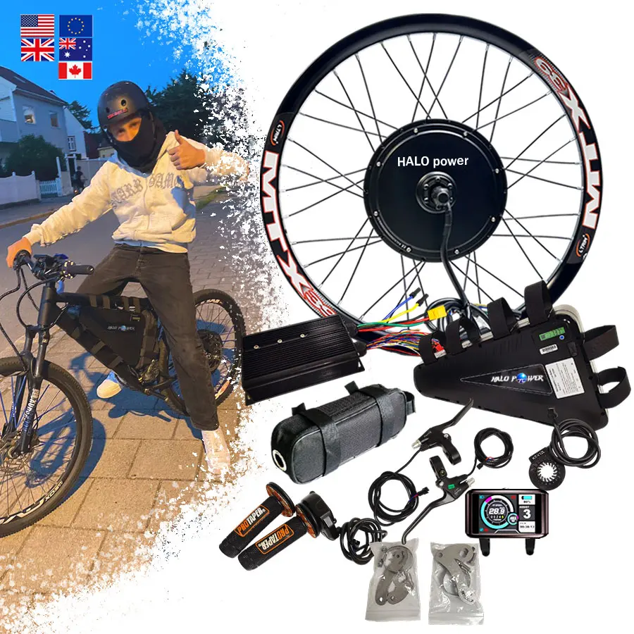 Kit Conversion Vélo électrique – 48-72V 40A 2000W – Affichage Couleur – Roues 27,5/29 Pouces