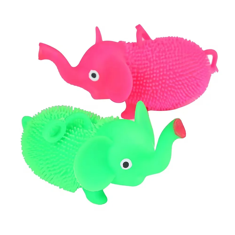 Jincan Factory Outlet Squeeze Ball Flashing Elephant Anti-Stress Fidget Puffer Toy for 5 to 7 Years Old Boys and Girls