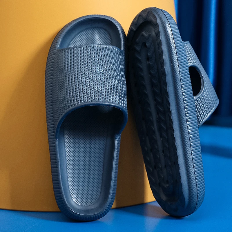 4cm Thick Platform Slippers Summer Beach Eva Soft Sole Slide Sandals ...