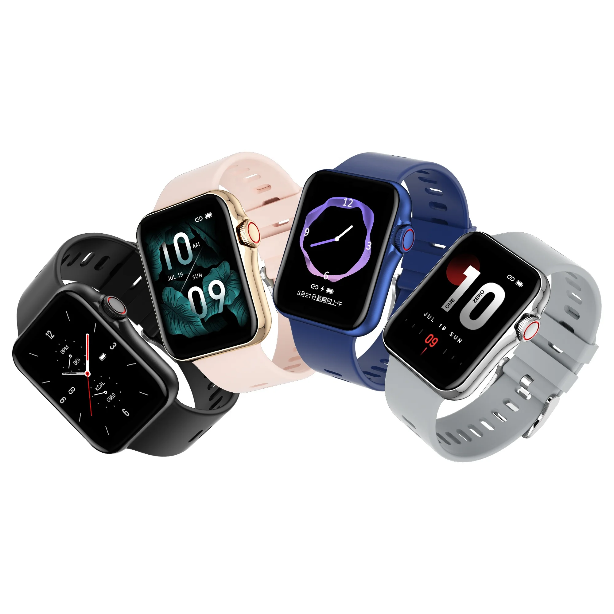 جديد 2021 Smart Watch IPS 320*320 FULL Touch Screen Heart Rate Outdoor Sports Call Smartwatch D06 Waterproof For Android IOS