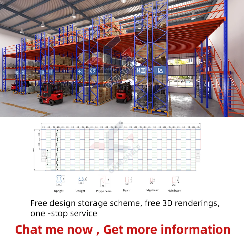 Mezzanine Floor Racking Attic Shelf Warehouse Rack System Shelving Storage Warehouse Rack Numbering System