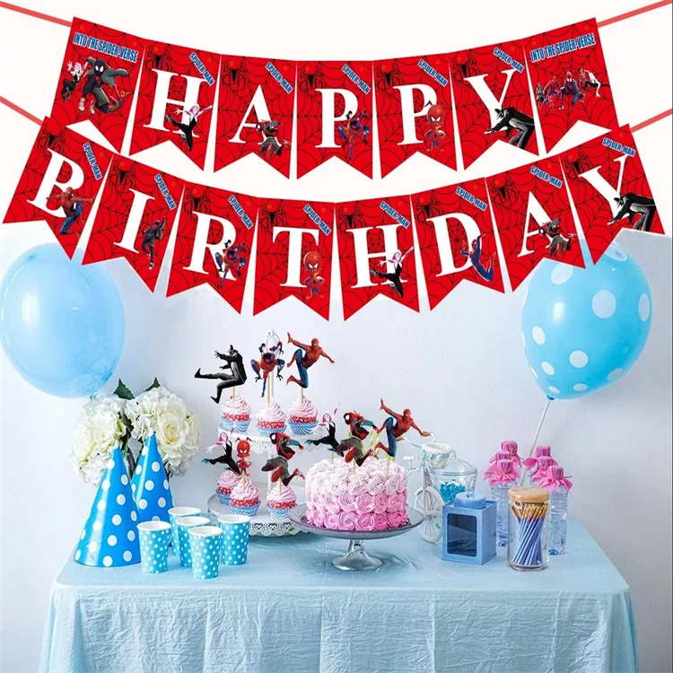 Happy Birthday Cake Topper Banner Pennant Flag Banner Cake Topper