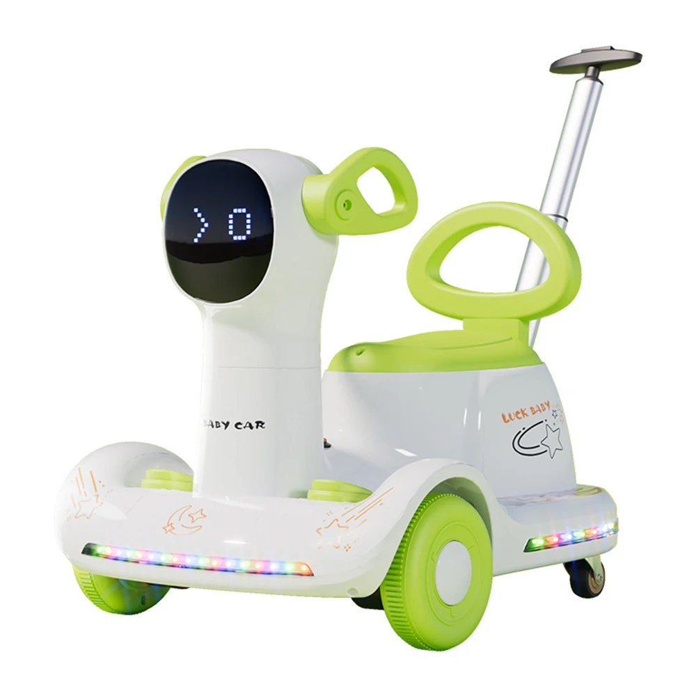 Space Kids Electric Battery-Powered Ride-On Rotating Remote Control Rechargeable Balance Car 2 to 4 Years Early Education Toy