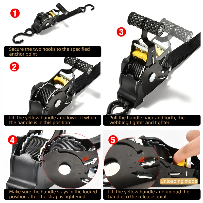 Double-hook barbed wire tensioner complete set of cargo securing straps wholesale price container cargo binding straps