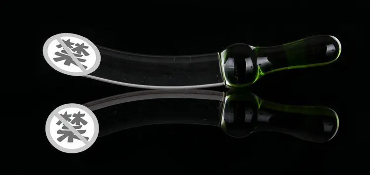 Long pyrex Glass Penis Dildo with Handle