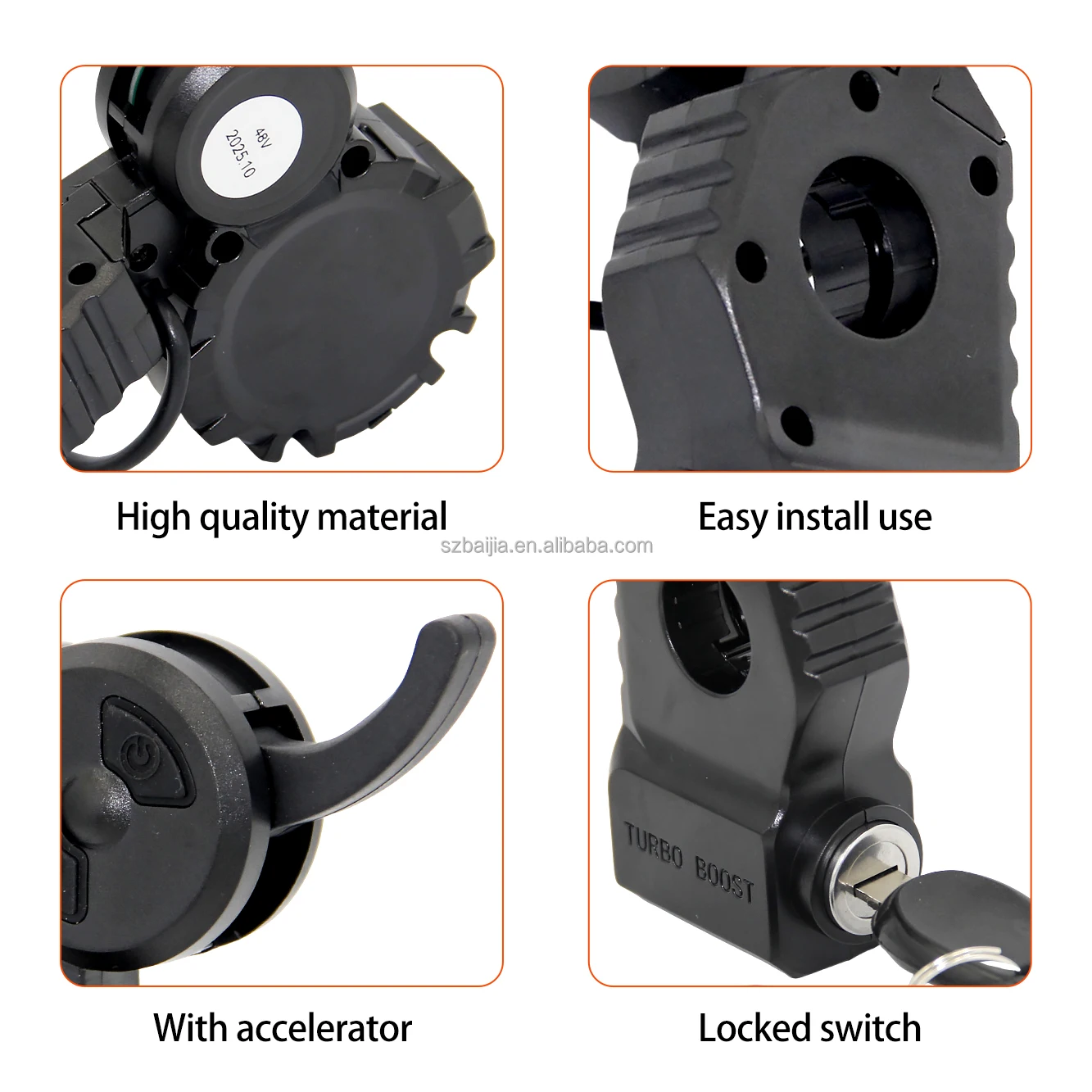 48V LCD Display With Locking Instrument Dashboard Accessories Kickscooter Parts throttle controller for E-BIKE Electric Scooter