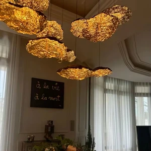 ECOJAS Luxury Glass Chandelier for Hotel Lobby Super Market Wedding Hotel New Design Large Pendent Light