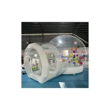3+1.8m White Transparent with Base Inflatable Bubble Tent for  Decoration Outdoor Inflatable Balloon Bubble Tent