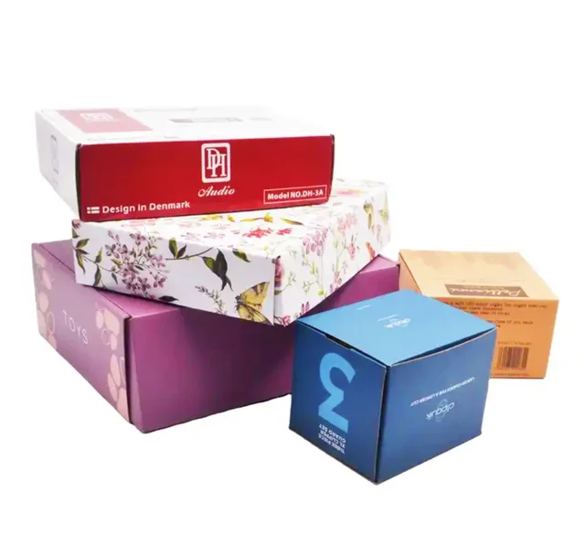 Customized corrugated cardboard box by manufacturer, self locking mailbox, best-selling color underwear gift box