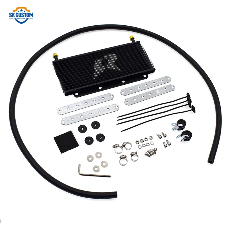 Universal Automatic Transmission Oil Cooler 14 19 25 32 Rows Aluminum Oil-Cooled Radiator