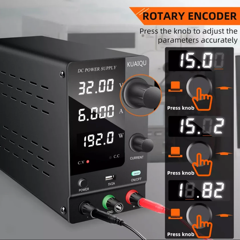 Adjustable 32V/6A DC Power Supply - Precision & Reliability