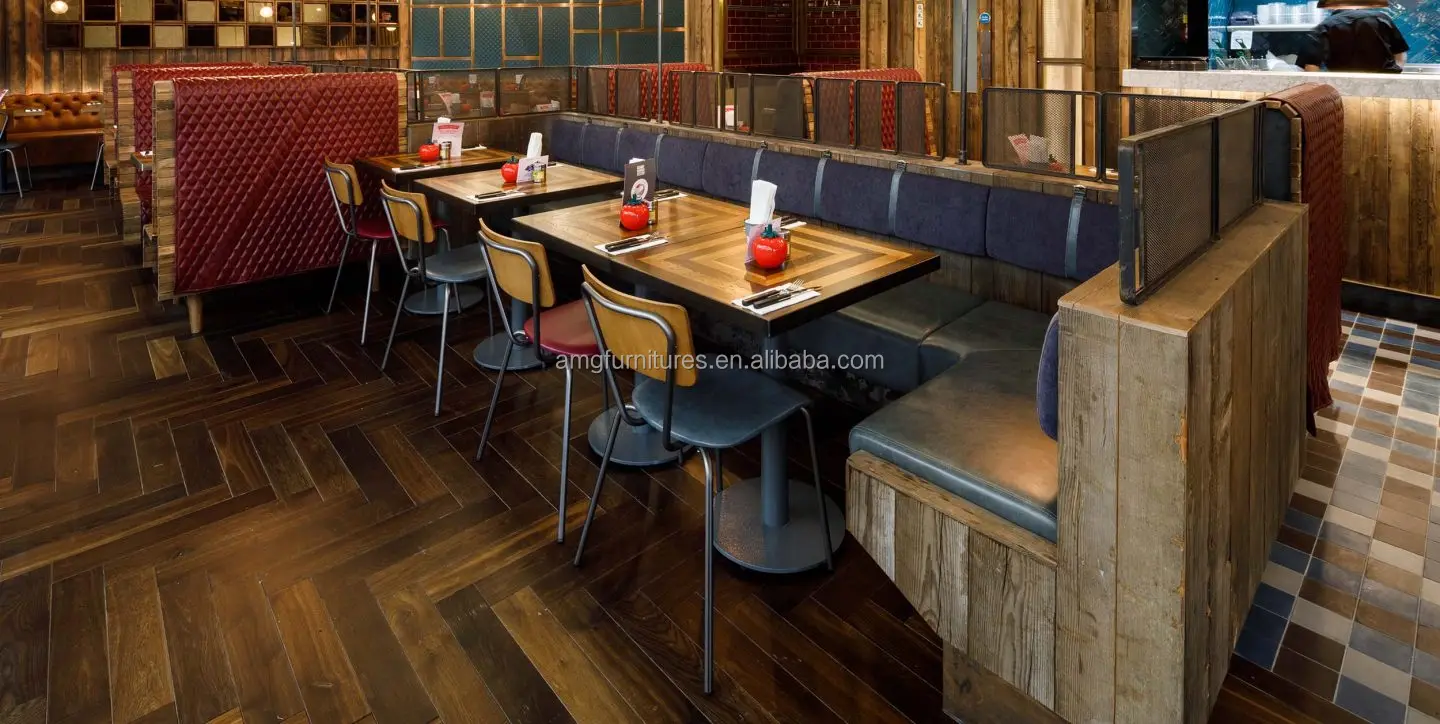 Industrial Wooden Coffee Restaurant Furniture Table Dining Tables Set