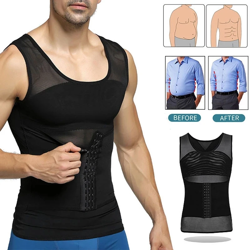 Gilet Modellante Sudore Da Uomo Dimagrante Shapewear Canottiera Senza - Foto 5