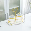Transparent 2-can diamond cap heart-shaped holder