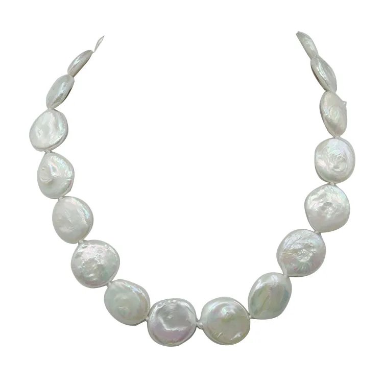 Freshwater Coin Pearl Necklace 21