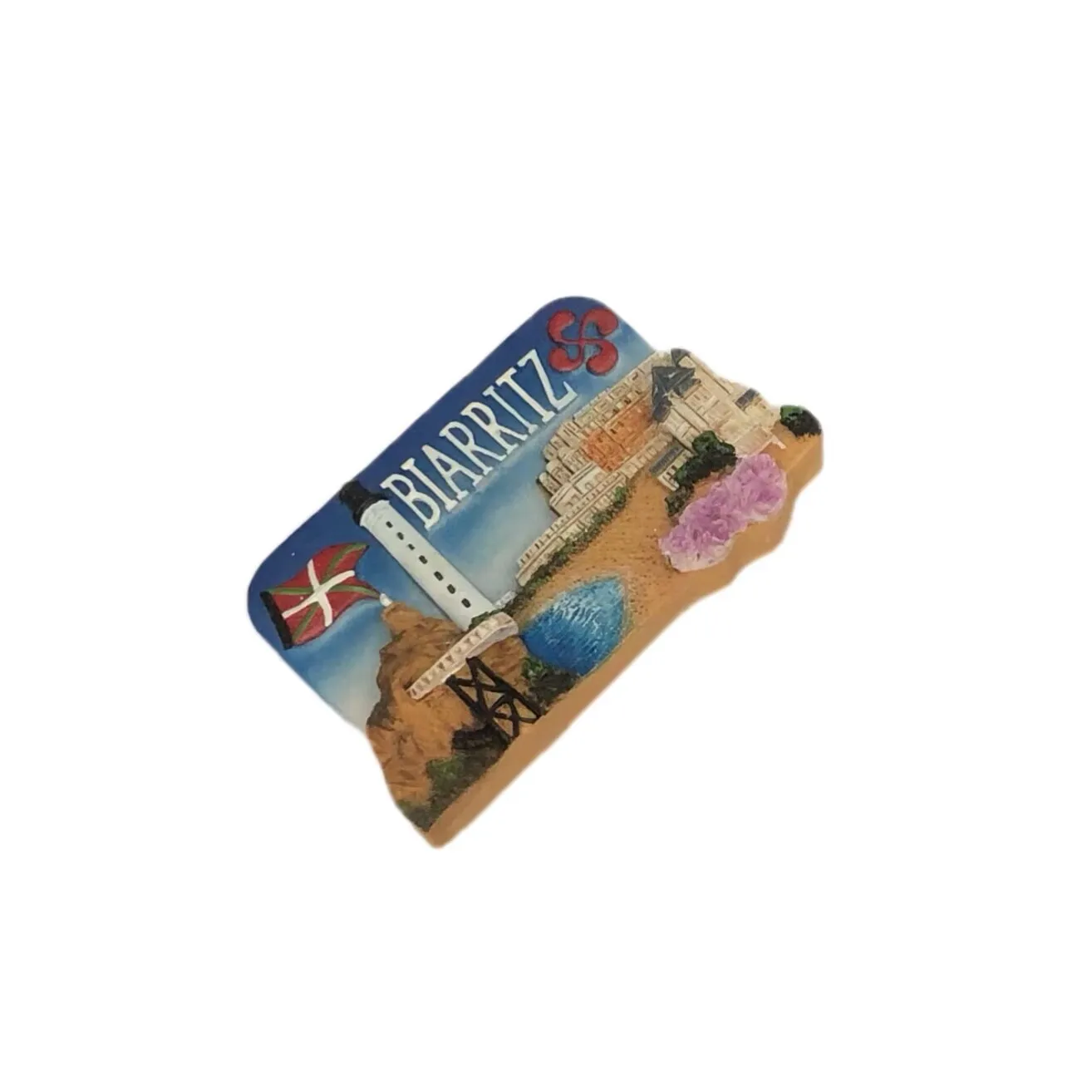 Aimant Frigo Biarritz – Souvenir Voyage France – Magnétique Déco Fait Main