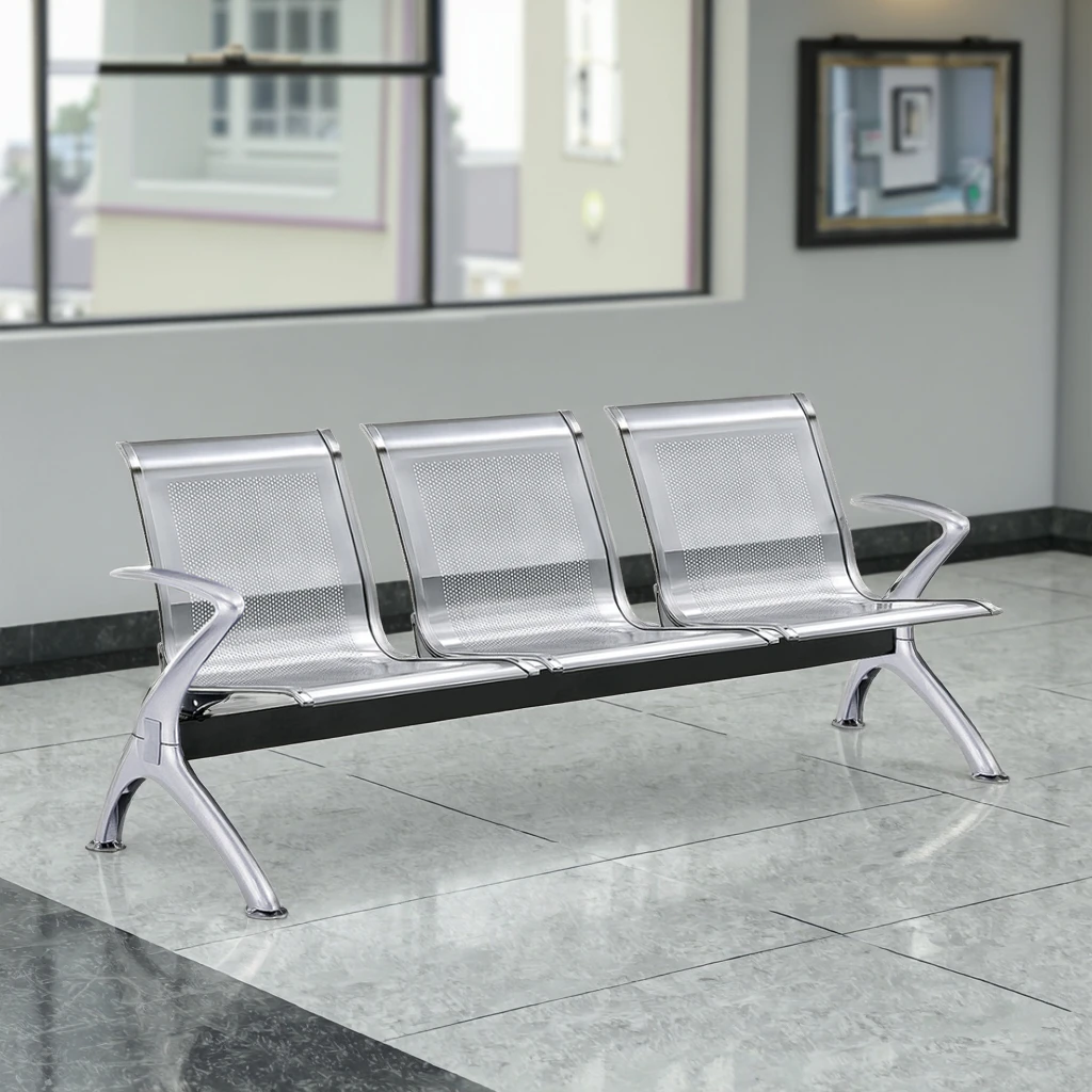 Premium Medical Steel Base Hospital Chair with Cast Alloy Armrests Modern Design Eco-Friendly & Durable for Clinics 4