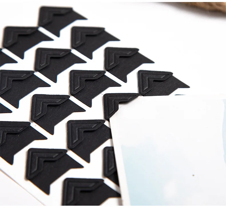 Colorful Photo Corners Stickers For Photo Album Scrapbook Adhesive Acid