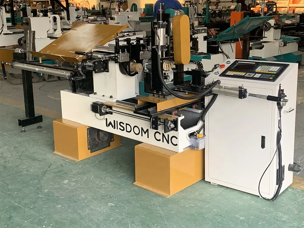 WS-L70 Auto Feeding Woodworking CNC Turning Lathe Machine for Small Wooden Knob Making Equipped Motor Gear Engine Core
