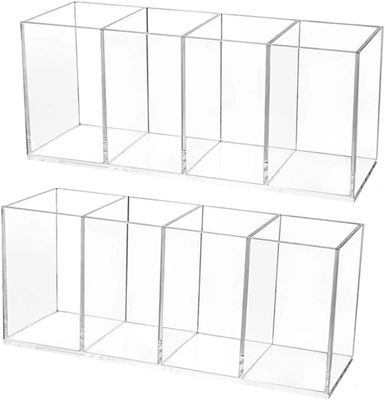 Acrylic Pencil Holder Organizer Acrylic Office Desk Standing Pen