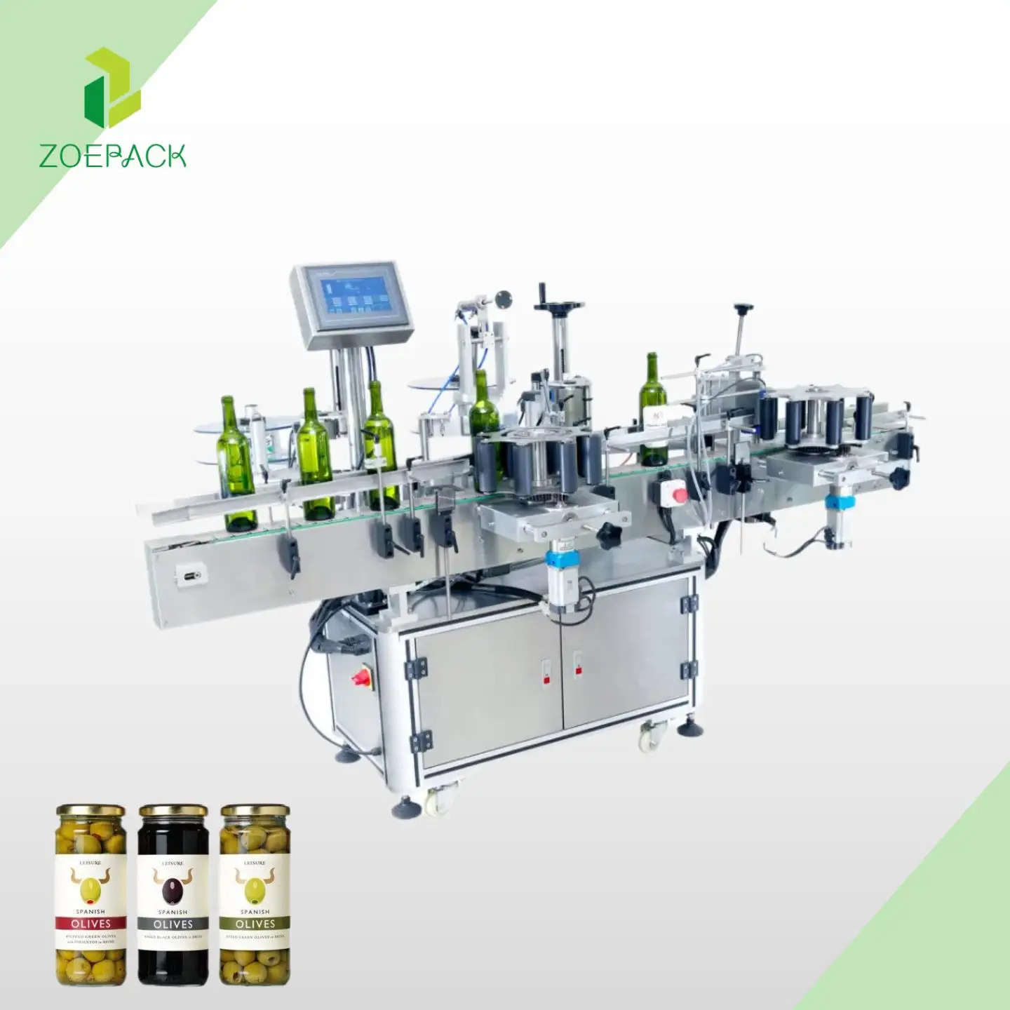 Automatic Glass Wine Aluminium Bottle Adhesive Labeling Machine Front-and-Back Plastic Bottle Sticker Labeling Machine for Can B