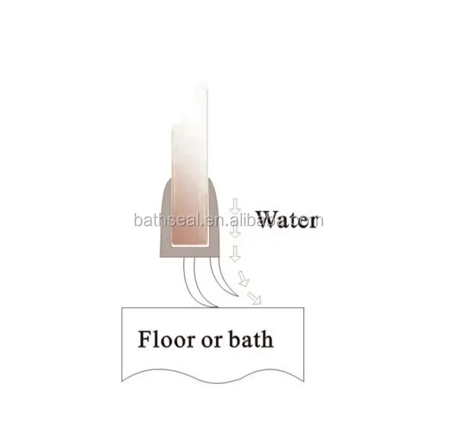 product hot sales 4 12 mm shower glass door pvc seal  glass door bottom seal strips-6