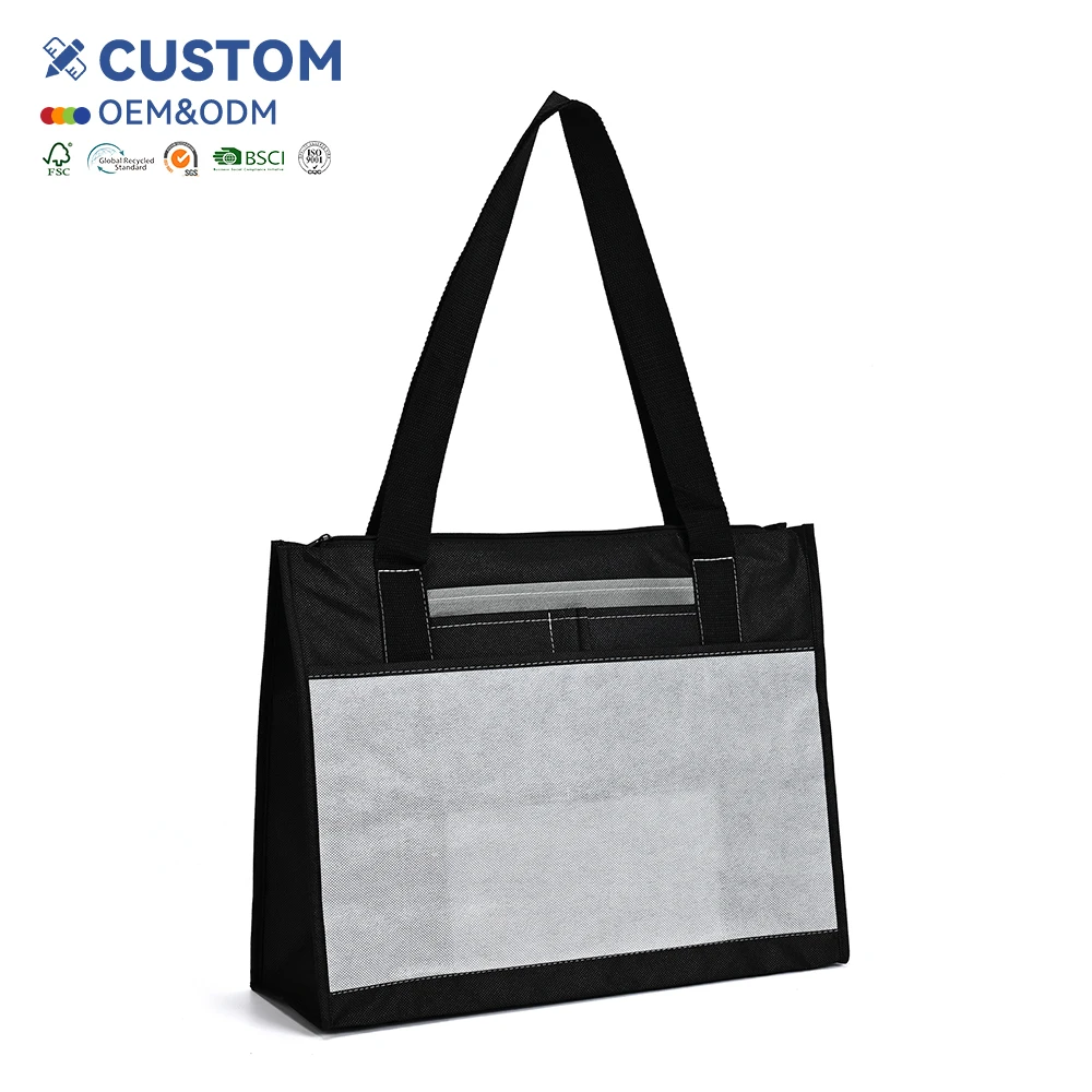 Trading Show Non Woven Bag, Cheap and High Quality Reusable Shopping Bag Non Woven Tote Bag Can Be Customized on Your Logo