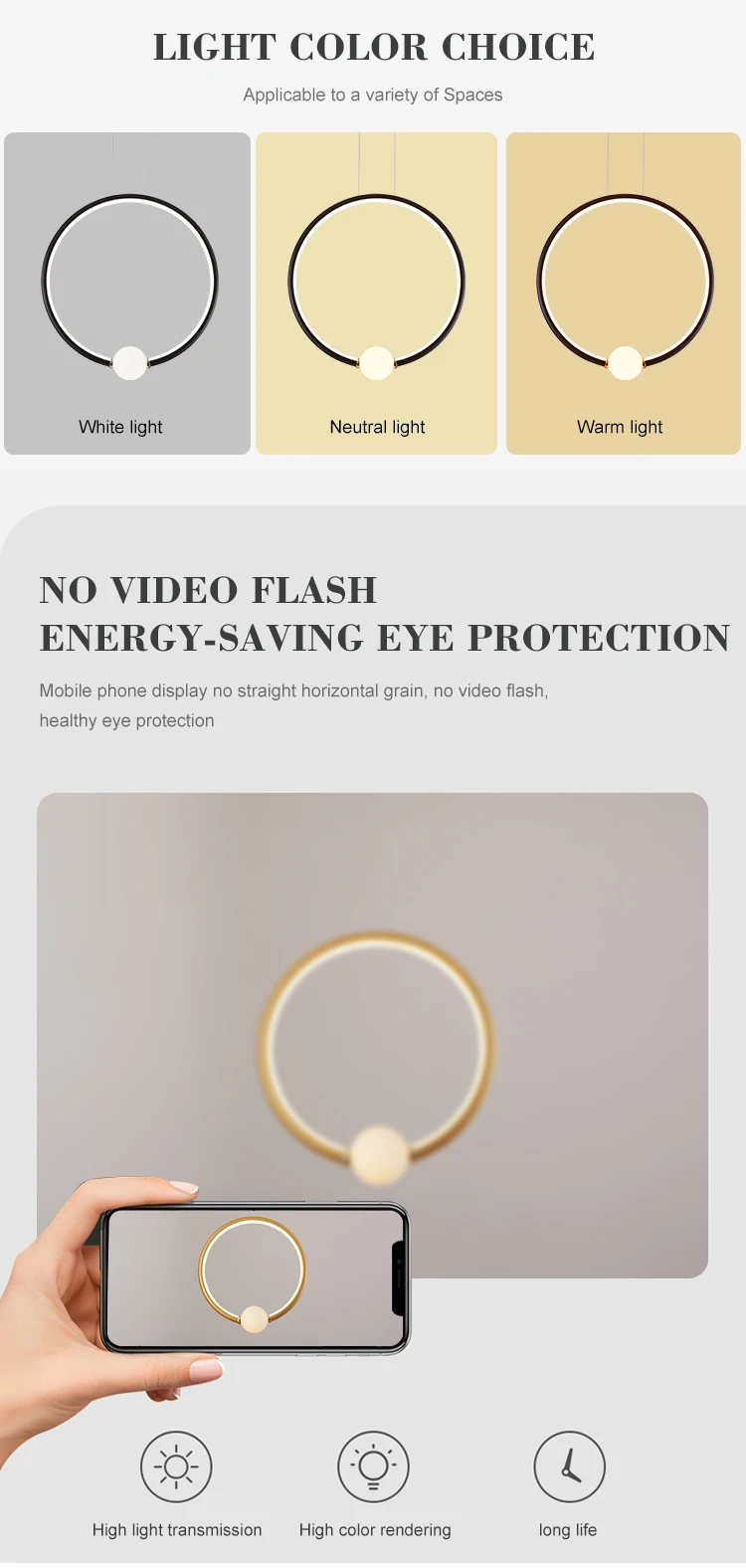 New Product Indoor Hanging Decoration Home Shop Cafe LED Modern Chandelier Pendant Light