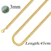 Catena Cubana Oro 3mm