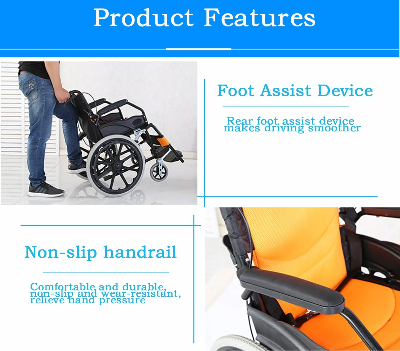 Hot Sale Lightweight Folding Manual Wheelchair For Disabled Buy