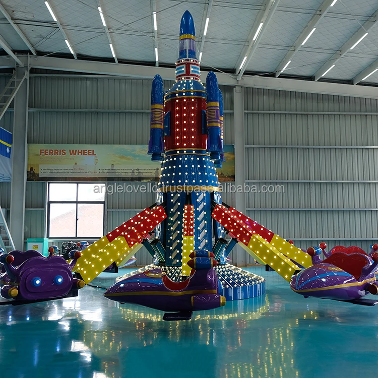 Innovative 2025 Self-Control Fireworks Rocket Plane New Outdoor/Indoor Amusement Park Ride Ideas Made Durable Fiberglass Metal