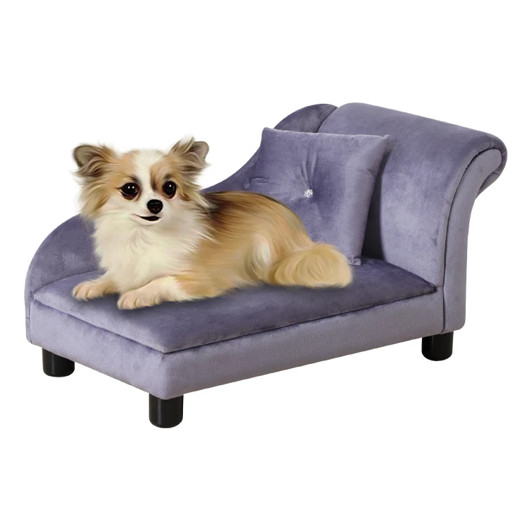 2021  Deluxe linen fabric dog furniture pet bed