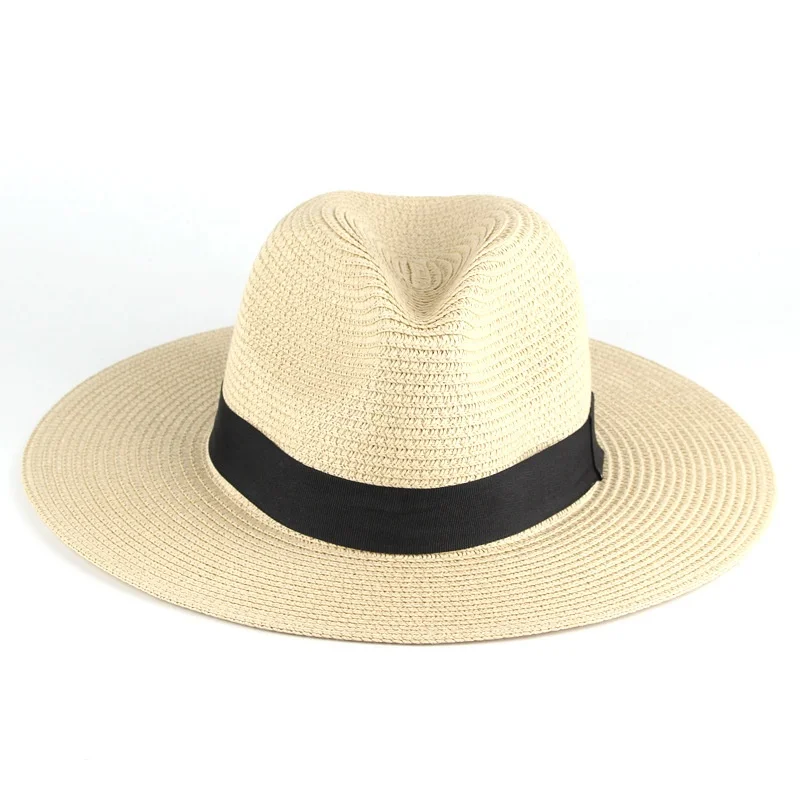 Wholesale Beach Panama Hats Custom Summer Women Men Bulk Paper Straw