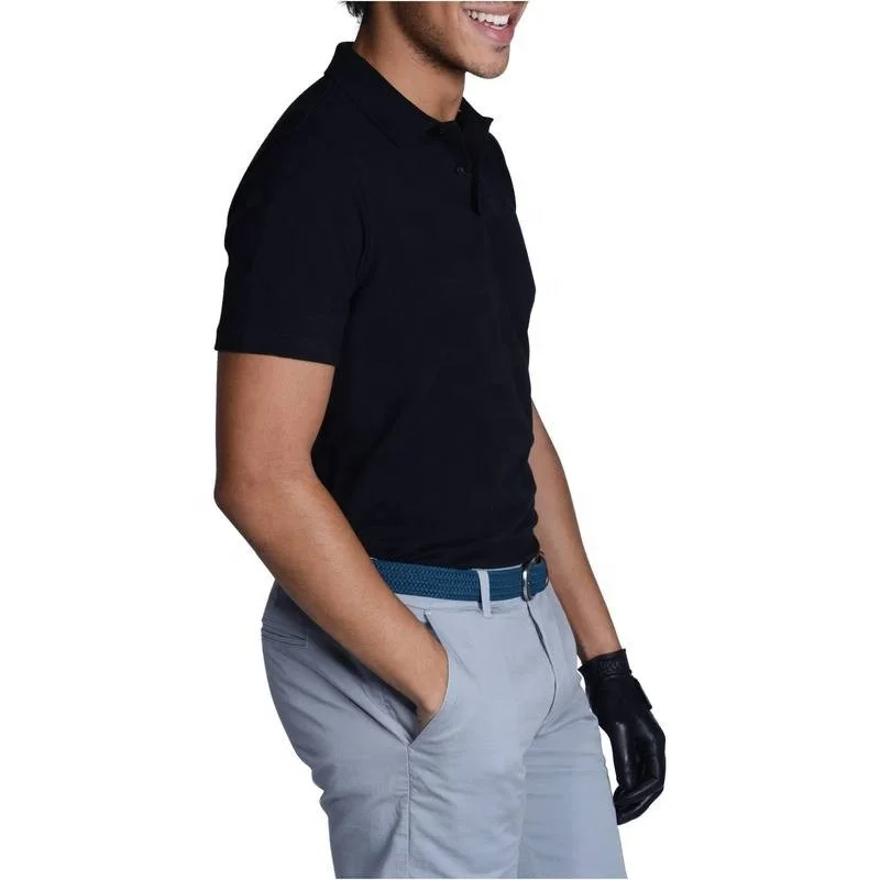 Camiseta Polo 70% poliéster 30% algodón transpirable Jersey manga corta  cuello redondo estampado Logo patrón