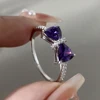 Piedra morada con baño de rodio R1951
