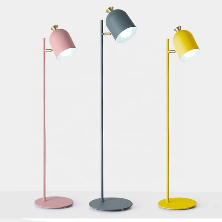 Современная простая нордическая стильная комнатная зеркальная железная Напольная Лампа с украшением