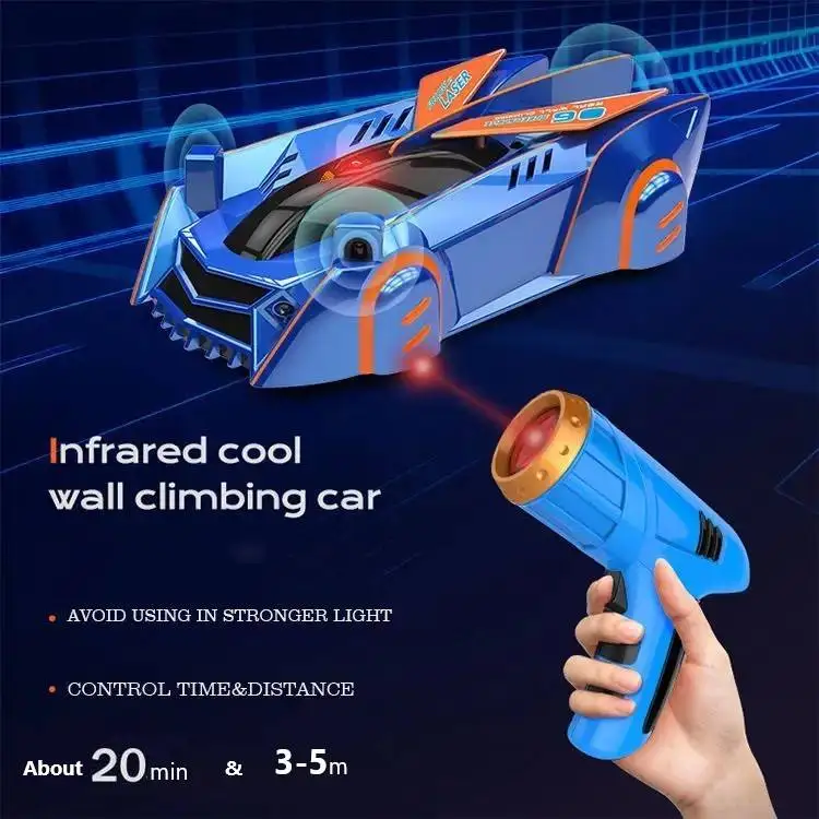 1/32 Scale Infrared Remote Control Wall Climbing Car Toys Laser Guided RC Stunt Car for Kids