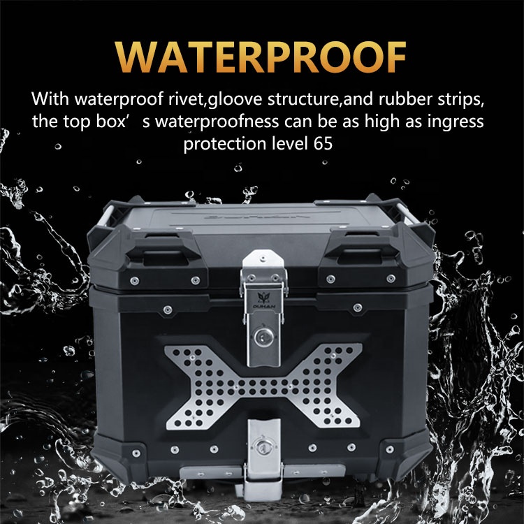 DUHAN большое хранение компьютерной приставки к телевизору для мотоцикла алюминиевые 55L водонепроницаемый