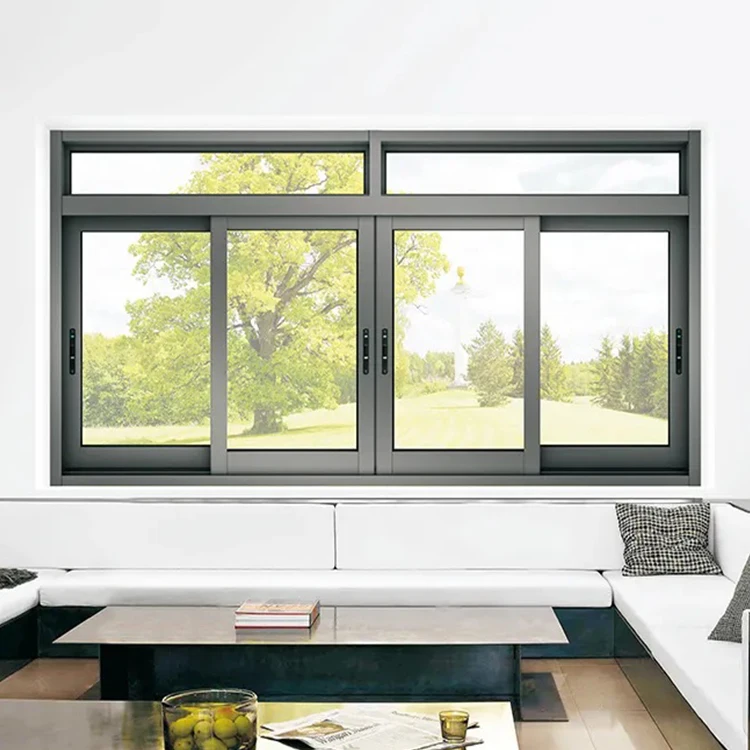 High Quality Aluminium Sliding Window Design Custom Aluminum Alloy Frame Triple Glazed Glass Horizontal Slide windows for Houses