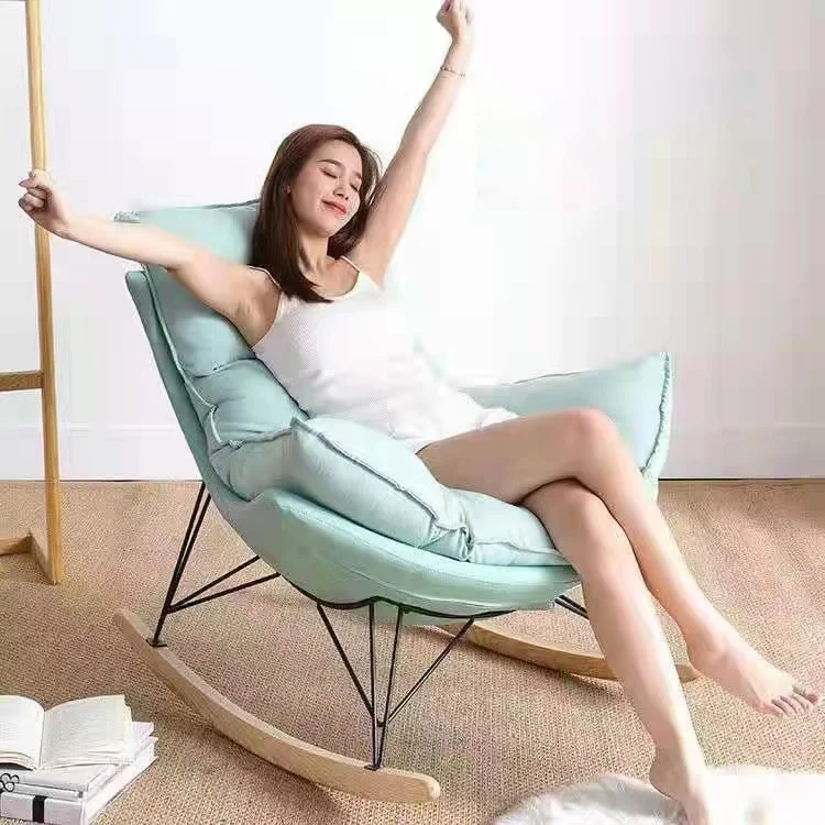 Home Leisure Sofa Rocking Chair Lazy Sofa Nordic Style Luxury Designer Single Nap Lazy Sofa Chair