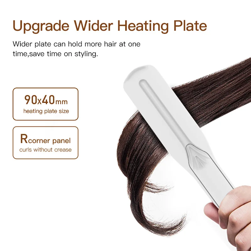 Ultrasonic Cool Steam Infrared Function for Hair Treatment 7ml Water Tank 2 in 1 Hair Straightener and Curler