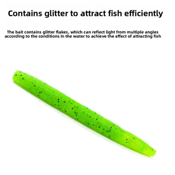 Lure PVC Bass Soft Bait Worm Lead-Free Fishing Bionic Artificial 8-Piece Pack – Soft Lure – view 4