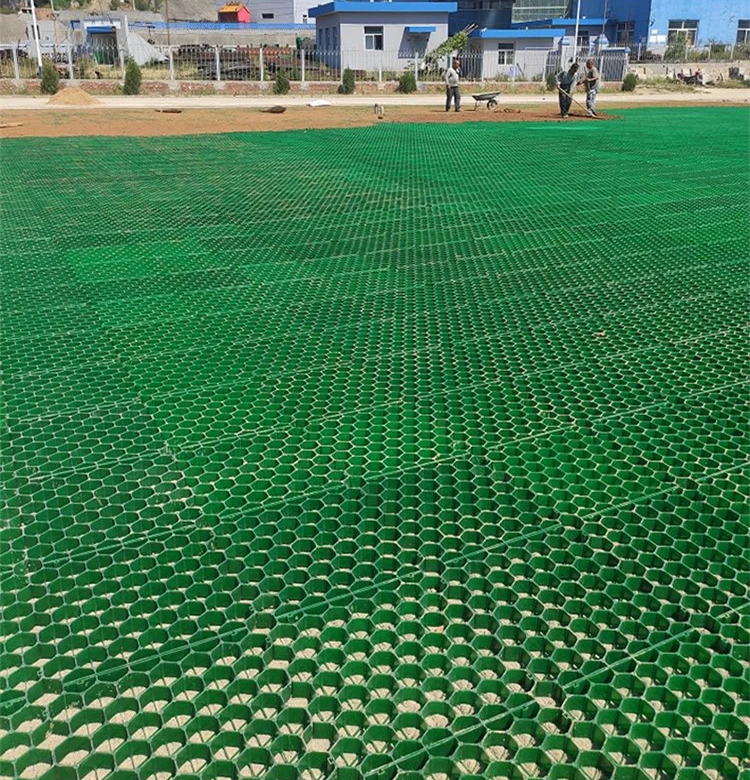 Estabilizador de grava de plástico negro verde hierba de HDPE Grid