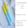 25CM texturizado fino trenzado bicolor (amarillo + azul)