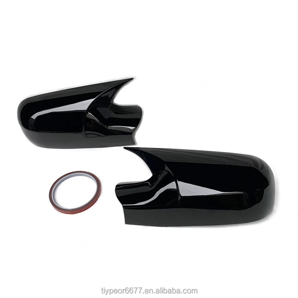 product car accessories car rearview side mirror cover trim side wing rearview glossy black  caps cover for renault megan 2 magane-4