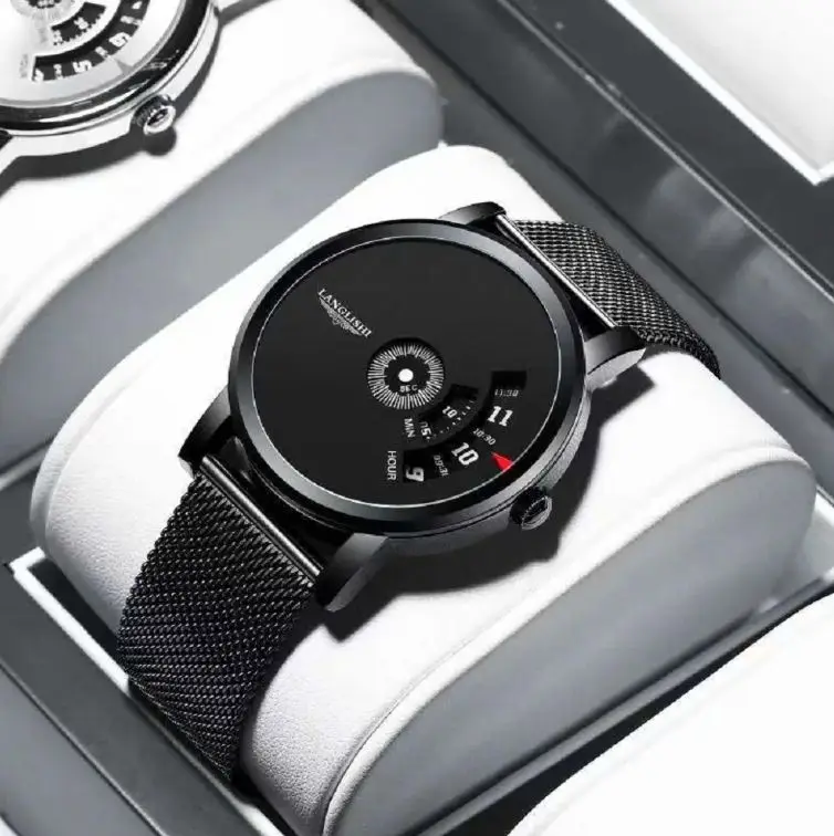 NYY Men's Stainless Steel Quartz Watch - Casual & Waterproof
