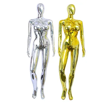 Big Bust Big Hip Female Standing Chrome Mannequin Women Full Body Dummy