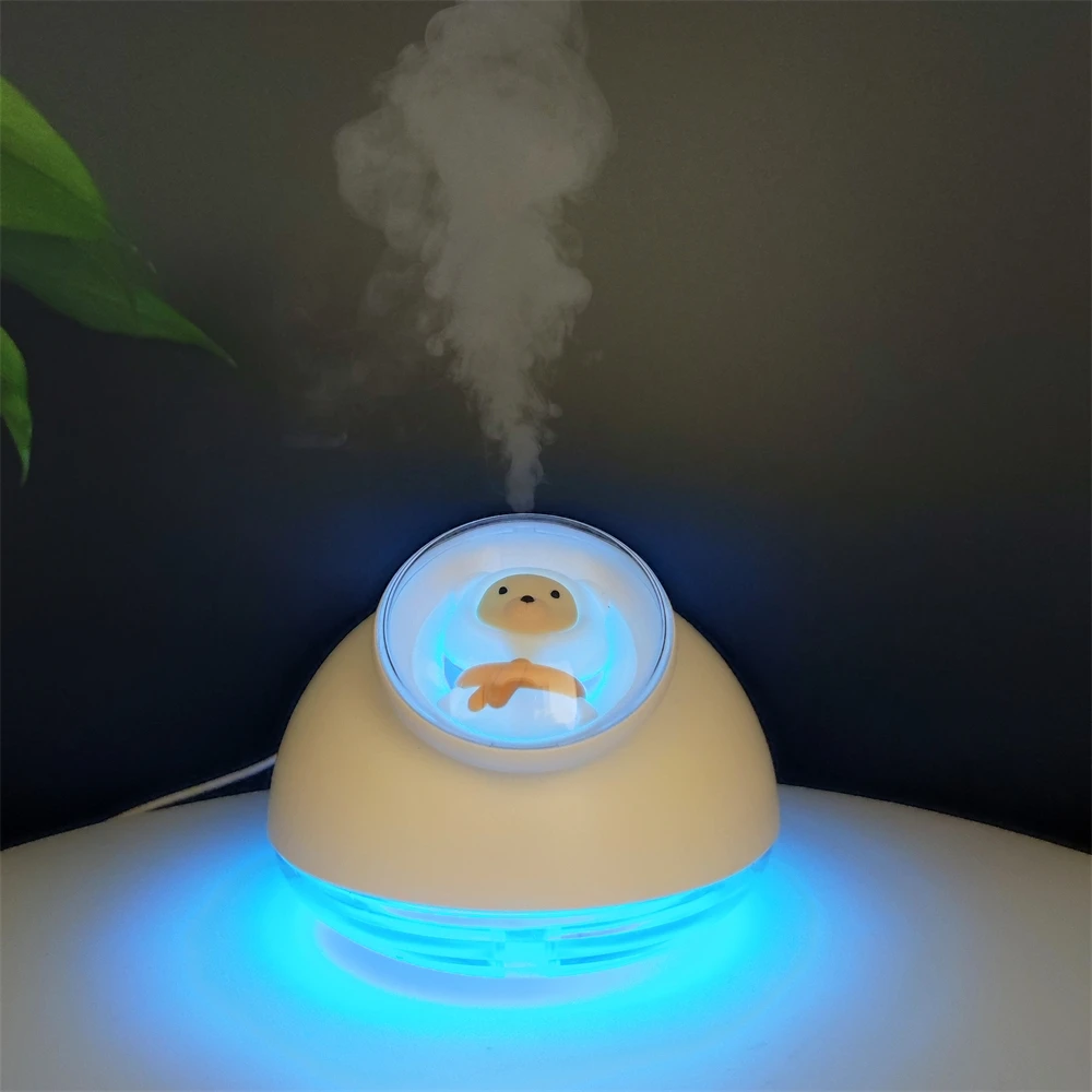 160ml UFO Bear Color-Changing LED Smart Ultrasonic Cute Humidifier USB for Children & Kids Hotel & Car Use