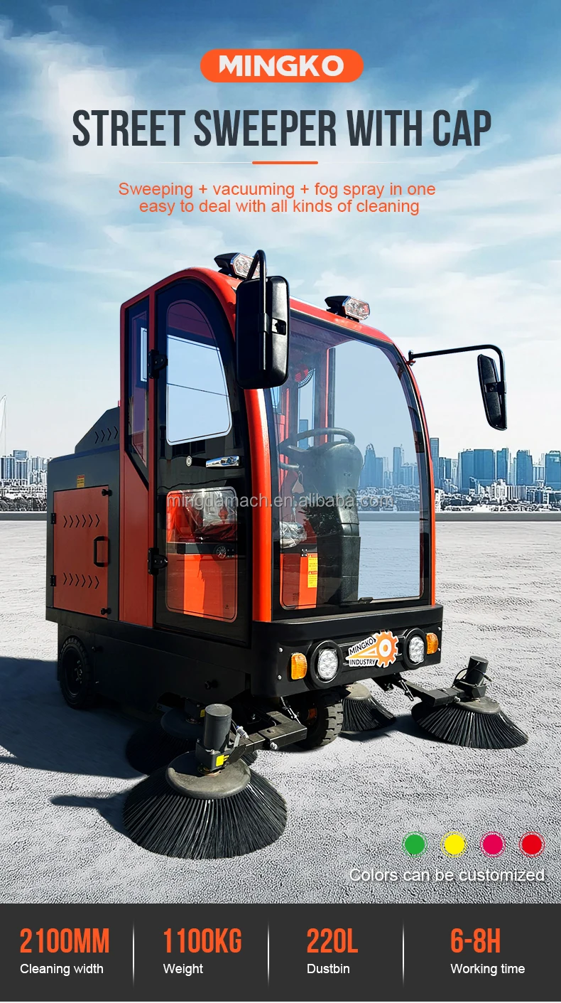 Cleaning Machine Street Sweeper Street Road Ride-on Electric Sweeper ...
