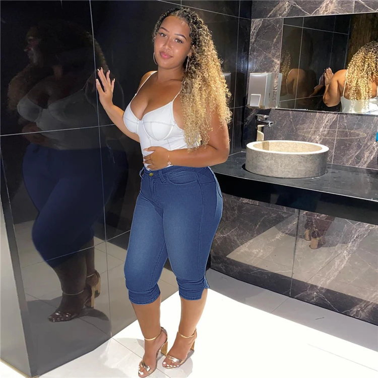 2022 Summer Mid Waist Jeans Shorts Sexy 